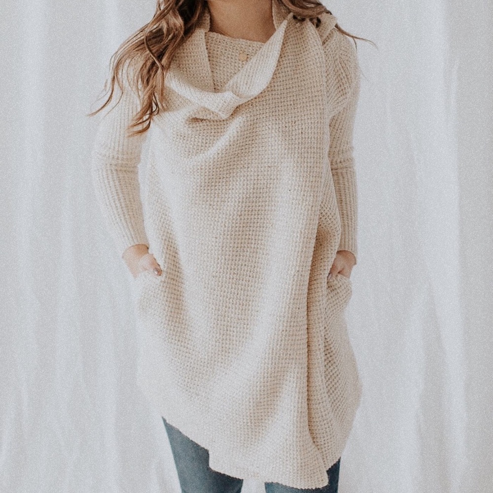 Cozy Knit Cowl Neck Sweater